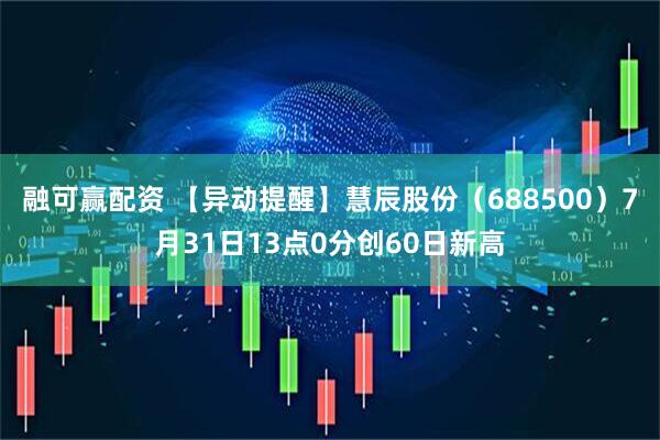 融可赢配资 【异动提醒】慧辰股份（688500）7月31日13点0分创60日新高