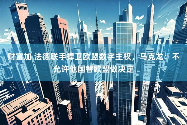 财富加 法德联手捍卫欧盟数字主权，马克龙：不允许他国替欧盟做决定