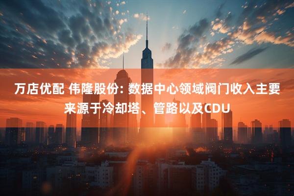 万店优配 伟隆股份: 数据中心领域阀门收入主要来源于冷却塔、管路以及CDU