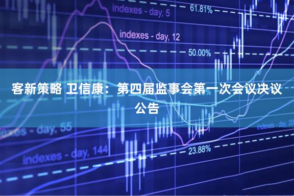 客新策略 卫信康：第四届监事会第一次会议决议公告